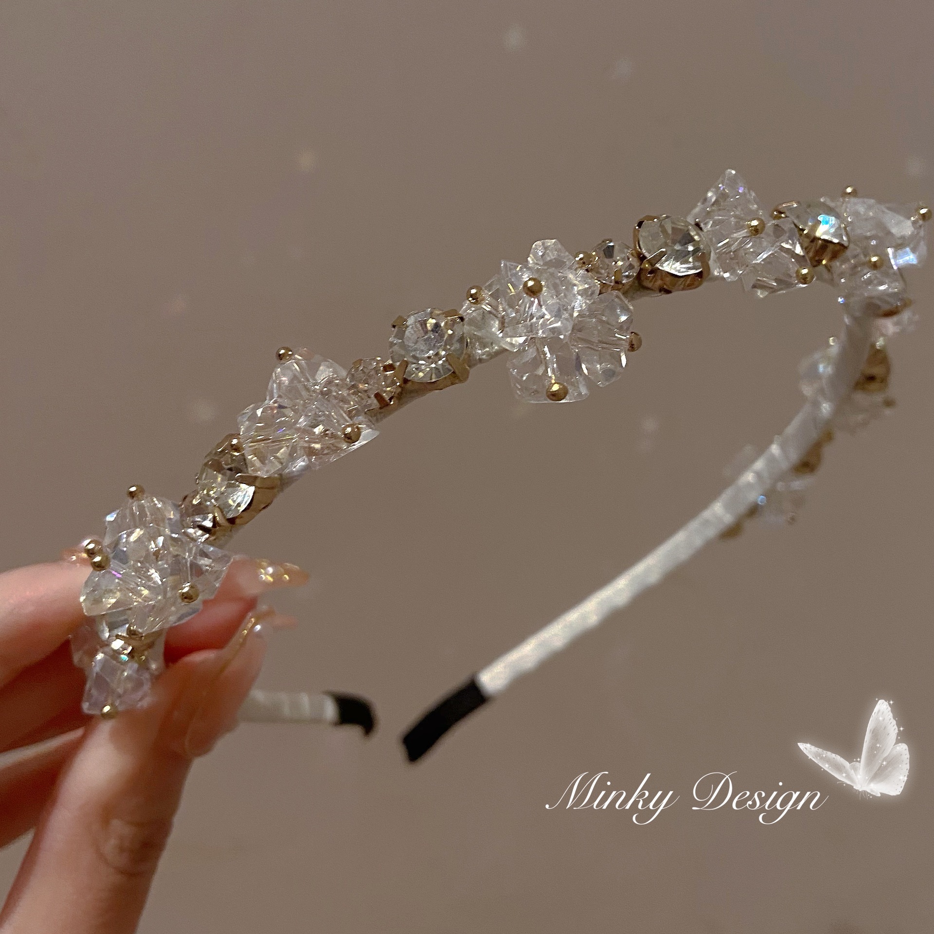 "Falling world" fata cristallo compleanno fascia elegante retrò francese accessori per capelli copricapo stile principessa coreana_voghion.com