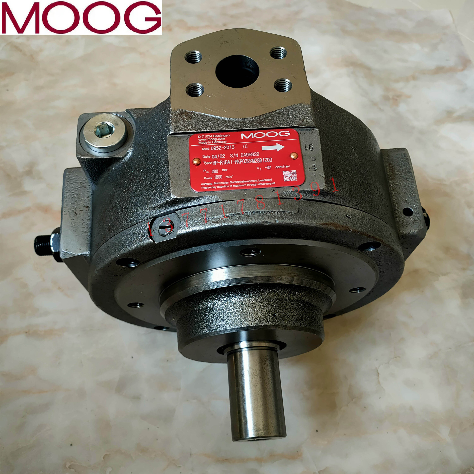 穆格MOOG径向柱塞泵HP-R18A1-RKP045KM28H1Z00液压油泵原装现货