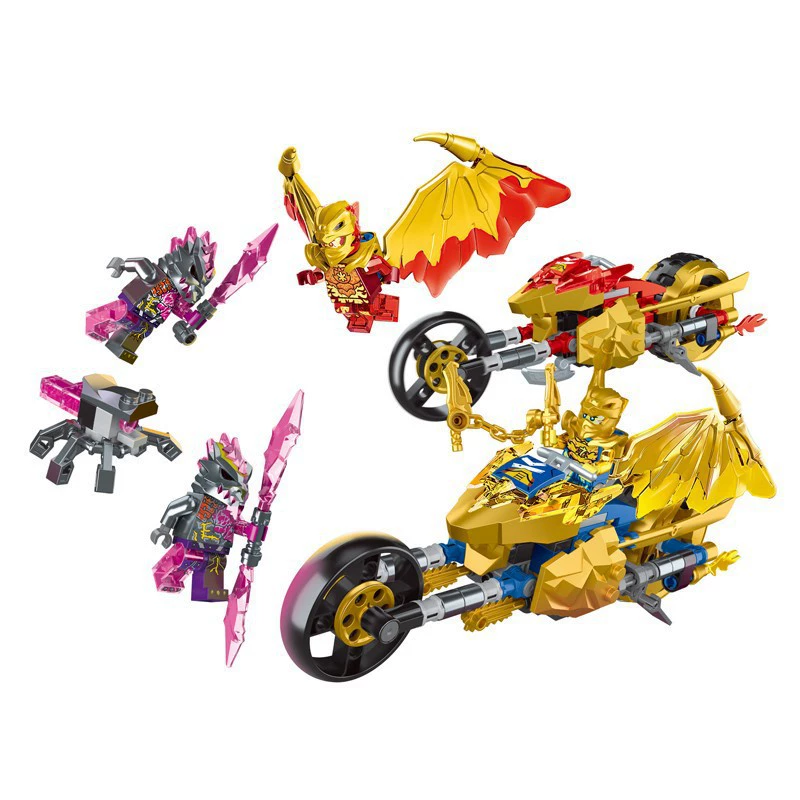 Совместимо с Lego Ninjago Ninjago Золотой дракон-мотоцикл 71768 игрушка кросс-бордер Ниндзяго