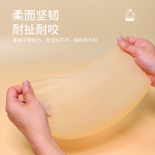 Baby eating enlarged and widened bib waterproof silicone ultra-soft and lightweight feeding supplement children's bib baby saliva pocket