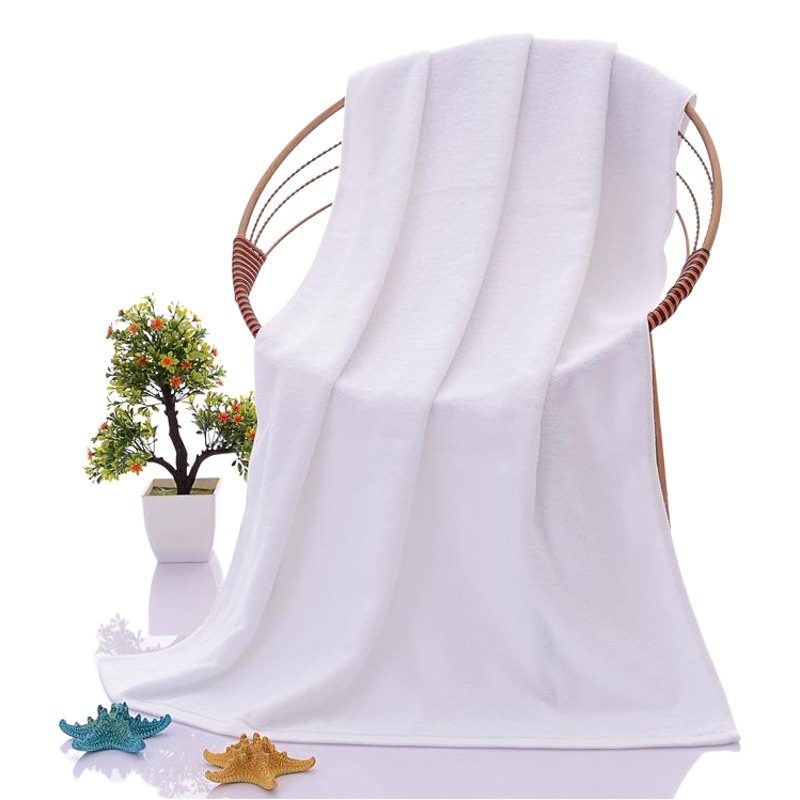 White Five-Star Hotel Towels, Guesthouse and Bed and Breakfast Special Absorbent Pure Cotton Large Bath Towels, Wholesale and Custom Logo