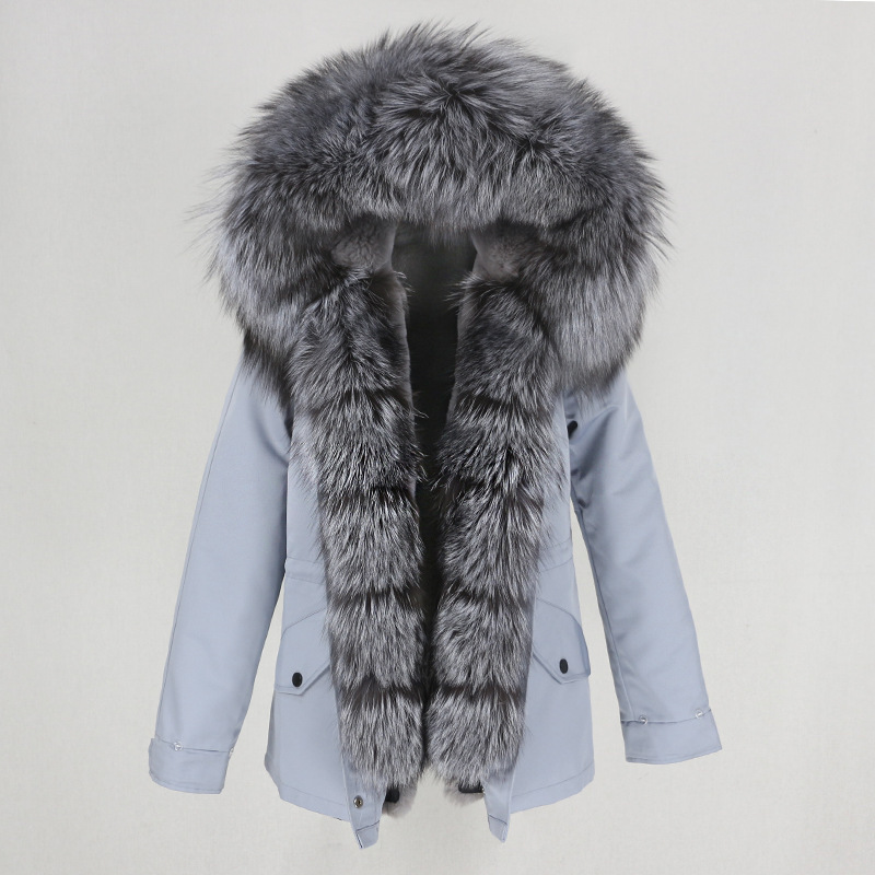 Dameskleding Bont Korte Parker Afneembare Echte Bont Mode Warme Capuchon Jas_voghion.com