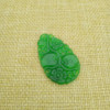 Relief dry green emerald iron dragon raw accessories jade film double happy tree leaf petal jade tube road with pearl lotus jade ring