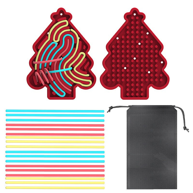 Amazon Hot Sale Sensory Activity Board Silicone Grado Alimentos Descompresión Junta Niños Puzzle Navidad Serie Regalos