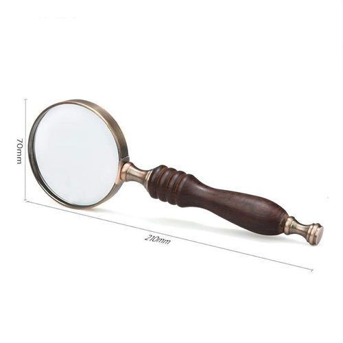 99168 gift box packaging metal frame ebony handle reading classical retro style photography props magnifying glass