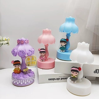 创意迷你可爱小台灯儿童手工DIY主体女孩生日礼物床头装饰小夜灯