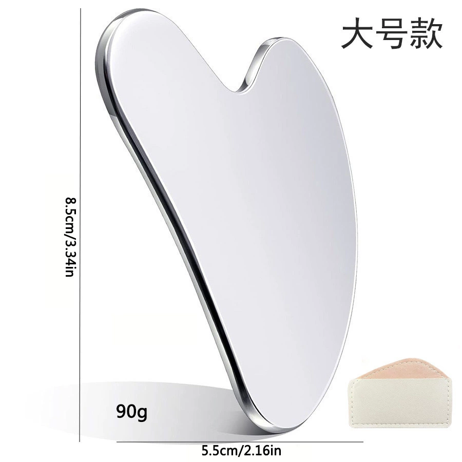 Массажёр для лица gua sha, нержавеющая сталь, в форме сердца, против пигментации