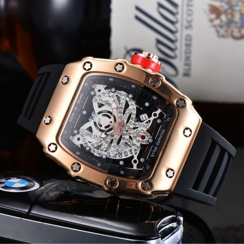 quartz casual silicone watch