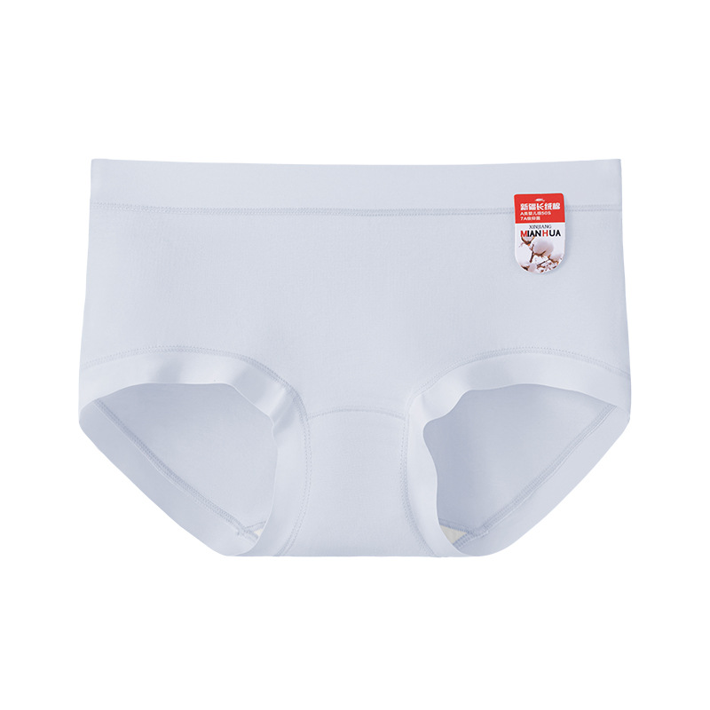 Clase A de algodón de fibra larga de Xinjiang 7A entrepierna antibacteriana calzoncillos transpirables de algodón puro de rango largo calzoncillos sin costuras de alta elasticidad para mujer