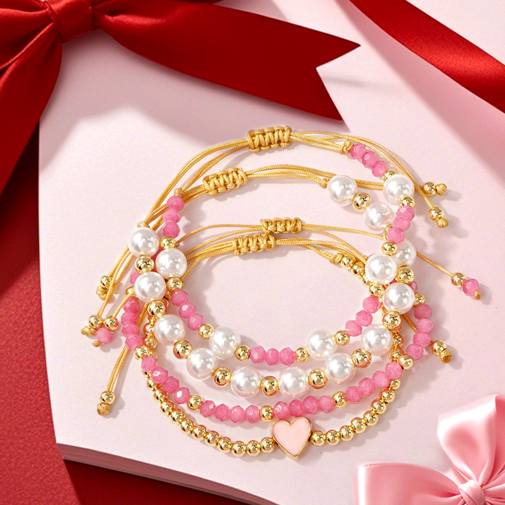 Geometric IG Style Vacation Imitation Pearl Bracelets Wholesale display picture 1