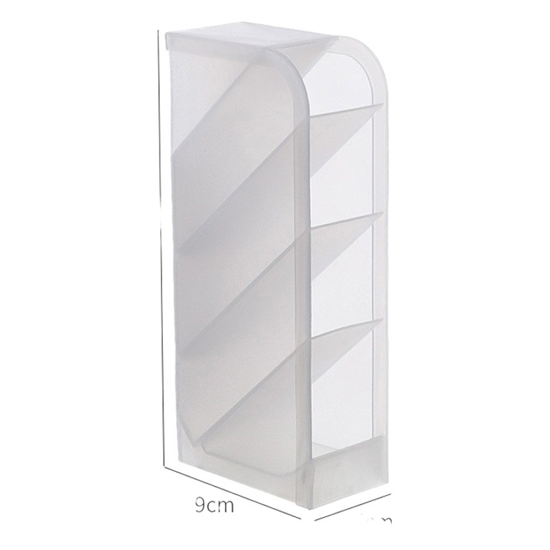 KJFX Corea del Sur ins tubo de almacenamiento de escritorio de dibujos animados simple cuatro-rejilla oblicua titular de la pluma cepillo de maquillaje lápiz labial caja de almacenamiento