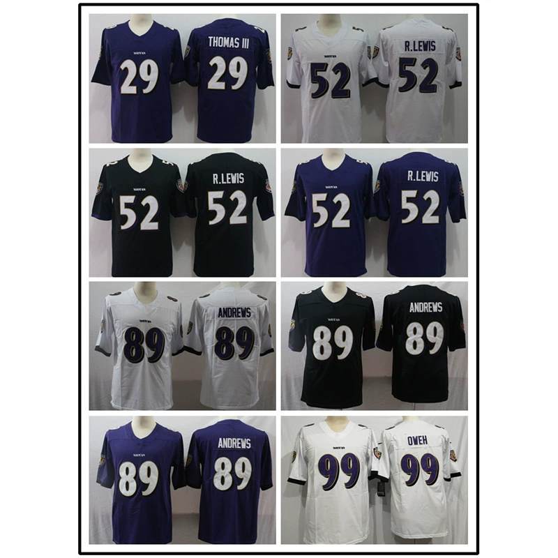 Американский оливковый костюм Ravens8 # jackson24 #29 #52 #89 #99 # Легендарная майка второго поколения