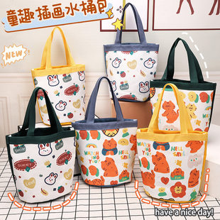 (Wholesale), genuine children's cartoon cloth bag, lunch box bag, Birthday gift