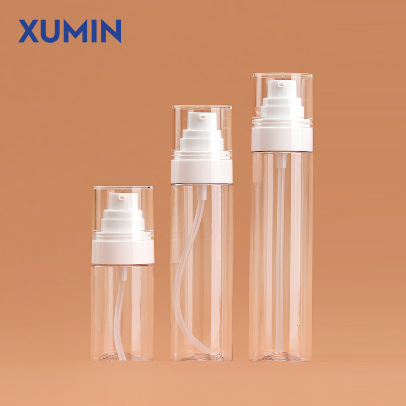 Xumin cosméticos al por mayor botellas de PET prensadas 50ml botellas de emulsión 100 - 120ml botellas de esencia