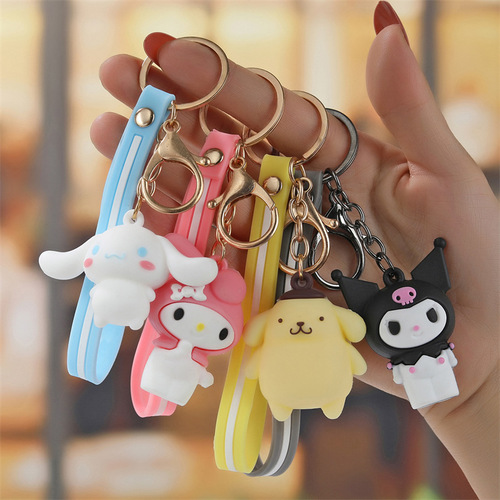 Kuromi keychain kt cat Melody key pendant cute couple bag pendant cinnamon dog car pendant