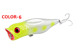 2Pcs Topwater Popper Fishing Lure 70mm/8.5g Hard Plastic Minnow Popper Baits Fishing Tackle