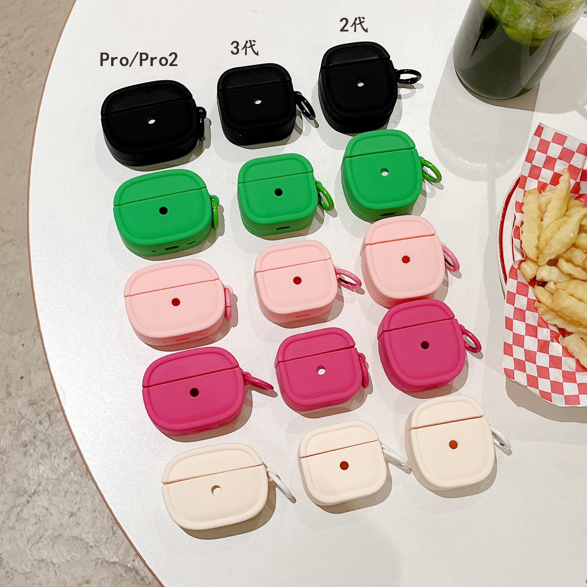 DIY hole dressing buckle Airpods 1/2 generation headphone cover Apple wireless Bluetooth pro3 silicone suitable for women