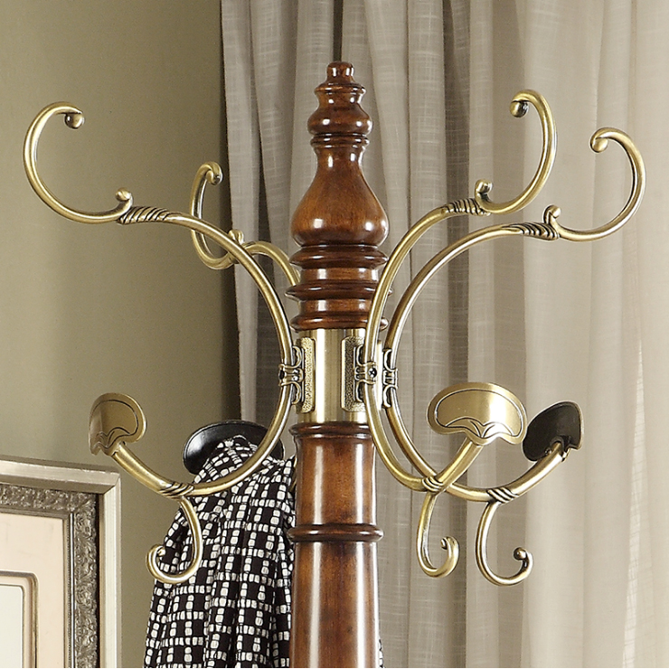 X & 코트 랙 후크 액세서리 홈 솔리드 우드 침실 바닥 형 코트 랙 유럽 크리에이티브 모양 라운드 튜브 교수형 옷