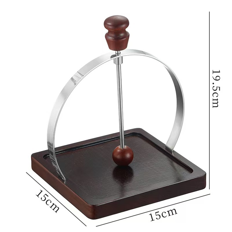 Ventas transfronterizas de madera sólida de acero inoxidable cuadrados de restaurante de hotel de mesa de toallitas simple estante de servilletas asiento de prensa de papel europeo