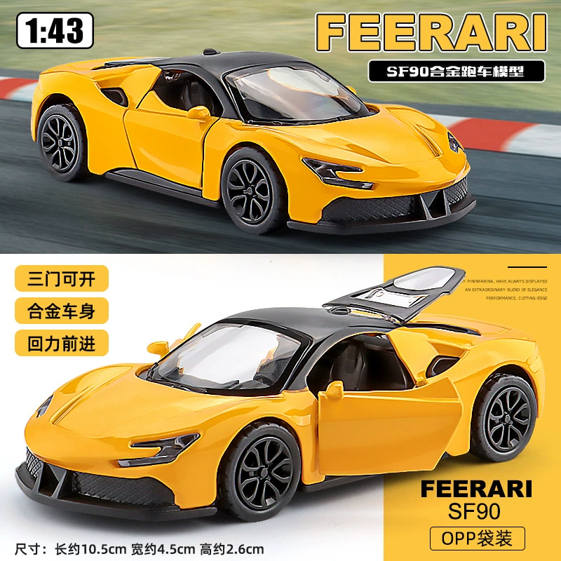 Литейный воин 1:43 гоночный автомобиль, модель из сплава металла, реалистичная игрушка с толчковым механизмом длиной 10,5 см