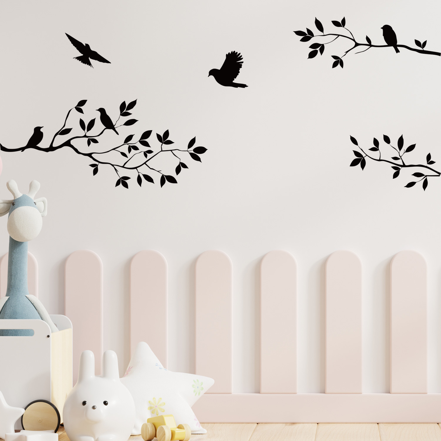 Branch bird wall sticker removable bedroom living room TV background decorative wall sticker ZY8208 TV wall decoration 4