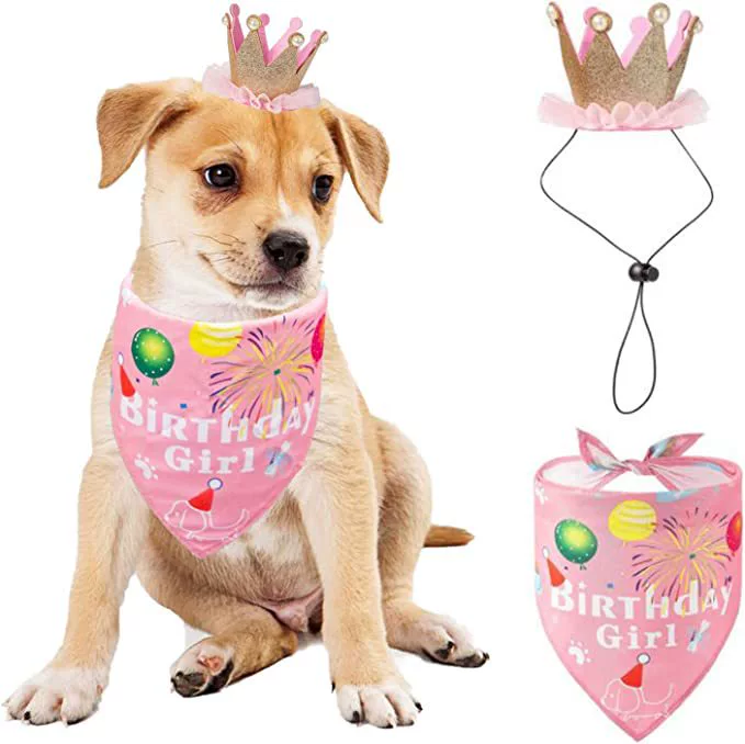 Tanpopo трансграничный мультфильм домашнее животное день рождения шляпа домашнее животное день рождения Слюна полотенце Собака треугольник шарф оптом