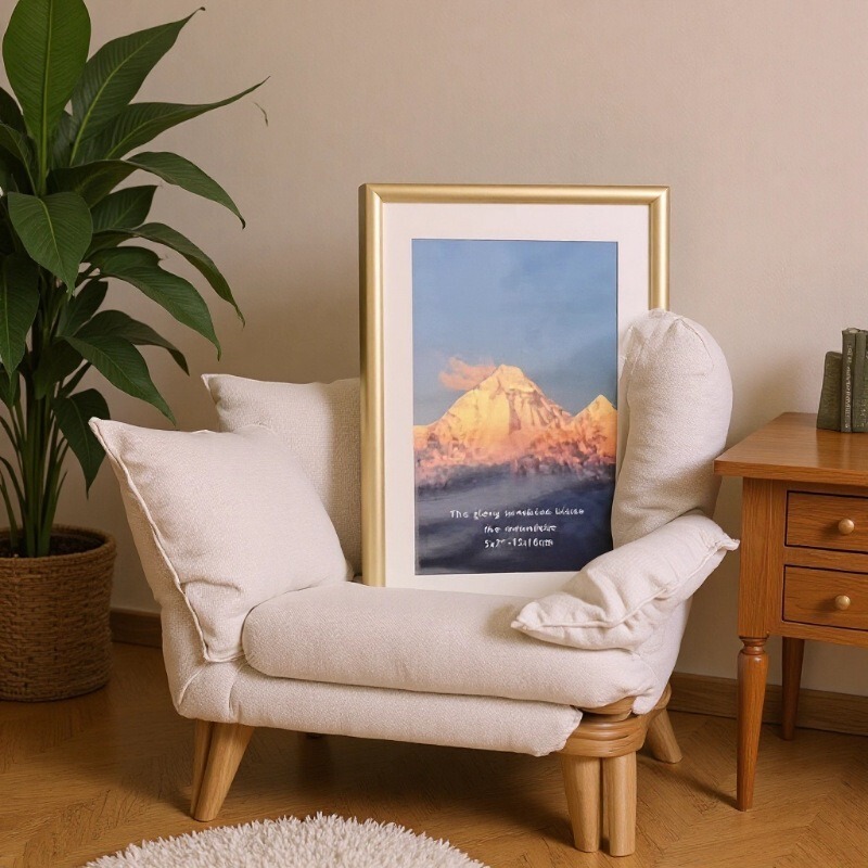 883 Living Room Artistic High-End Aluminum Alloy Welded Photo Frame Display Album Hanging Picture A3 Photo Frame Mural Ins Style Simple