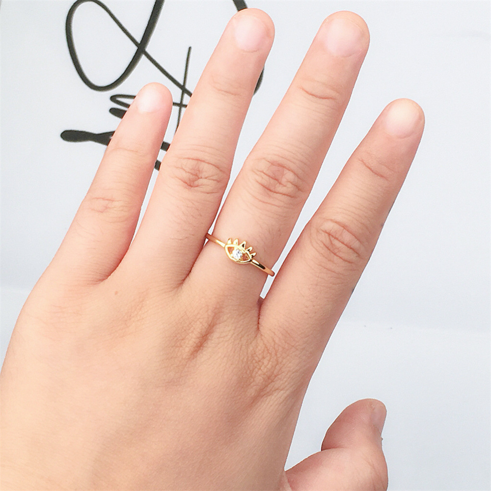 Nihaojewelry Wholesale Jewelry New Devil Eyes Micro-inlaid Zircon Hollow Adjustable Ring