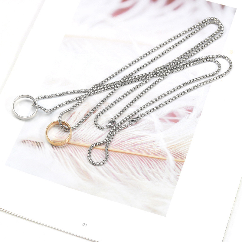 Simple Style Geometric Stainless Steel Plating Menu0027S Pendant Necklace