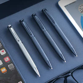 新款金属刻花笔圆珠笔广告礼品笔高端商务宝珠笔中油笔印刷LOGO