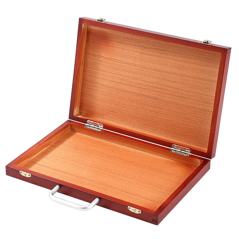Color Mixing Box Solid Wood Walnut Color Portable Paint Box Storage Tool Box Brush Box Oil Painting Box