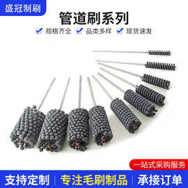 定制管道内孔专用刷头不锈钢带柄钢丝刷高效打磨除锈