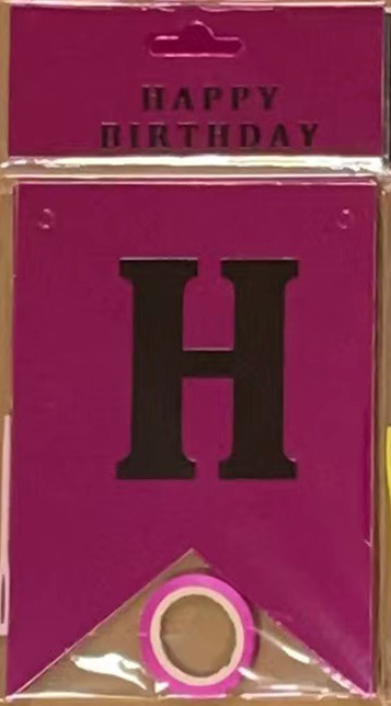 HAPPY BIRTHDAY fiesta de cumpleaños en inglés diseño diagonal de bandera de cola de mermaid letras banderas de color