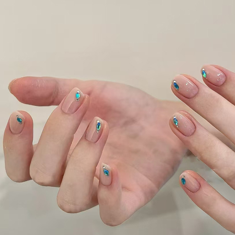 Cross-Border French-Style Nail Stickers Pink Cow Print Press-On Nails Yin-Yang Nail Stickers Nails Press-On Nail Art Wholesale Cross-Border French-Style Nail Stickers Pink Cow Print Press-On Nails Yin-Yang Nail Stickers Nails Press-On Nail Art Wholesale