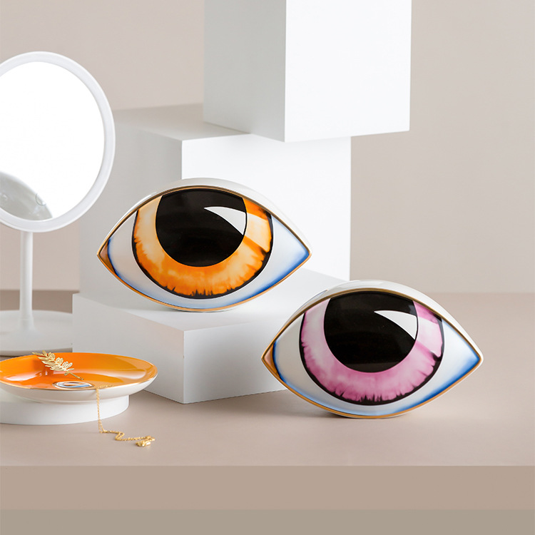 1155g Weight Ornaments Home Textiles & Decor Type Ornaments Classification 1 Piece Quantity Daily Occasion ceramics Material Eye Pattern Casual Style Casual Eye Ceramics Ornaments Artificial Decorations 6