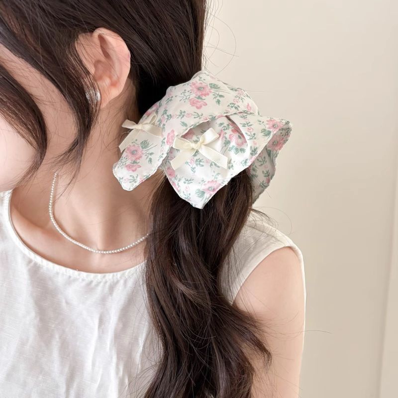 Encaje retro francés, diadema de intestino grueso, mujer 2025, nuevo estilo, cuerda para el cabello, banda de goma, lazo, dulce cuerda para el cabello, accesorios para el cabello