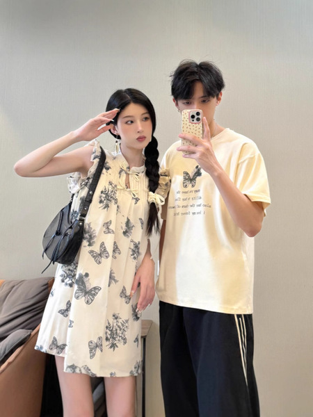 Summer retro couple clothing