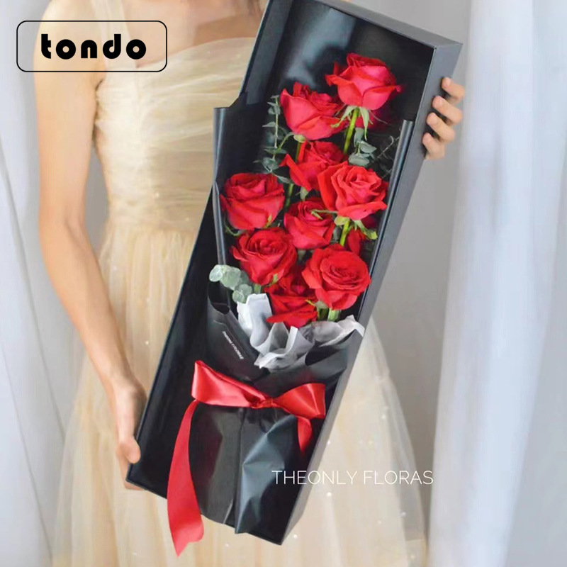 Juego de Dos Cajas de Regalo Rectangulares Tang De Golden Whisper con Ventana Transparente, Caja de Regalo Clásica con Diseño Floral, Venta al por Mayor