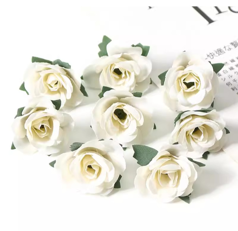 3.5cm迷你玫瑰花朵 假花 diy仿真花 痛包谷美材料配件 婚庆装饰|undefined