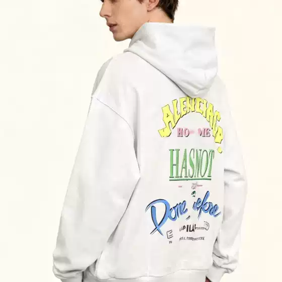 Cross-border Foreign Trade Correct Version Paris B Family Autumn Winter Long Sleeve Hoodie Couple Versatile Casual Streetwear Men's New Top