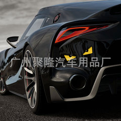 Devil Eyes Car Sticker Electric Motorcycle Helmet Reflective Decorative Car Sticker Triangular Window Personalized Creative Sticker