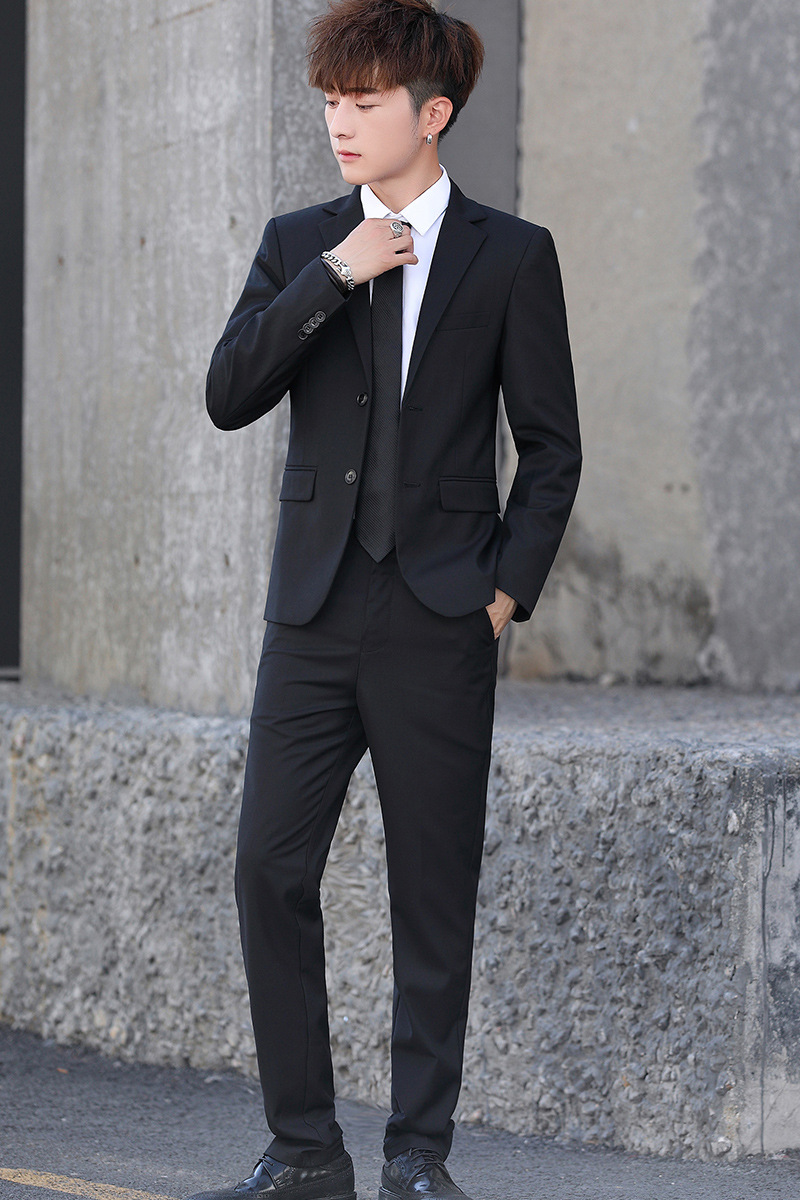 Traje traje de los hombres traje de tres piezas estilo coreano slim fit traje pequeño profesional vestido formal mejor hombre ropa novio vestido de novia