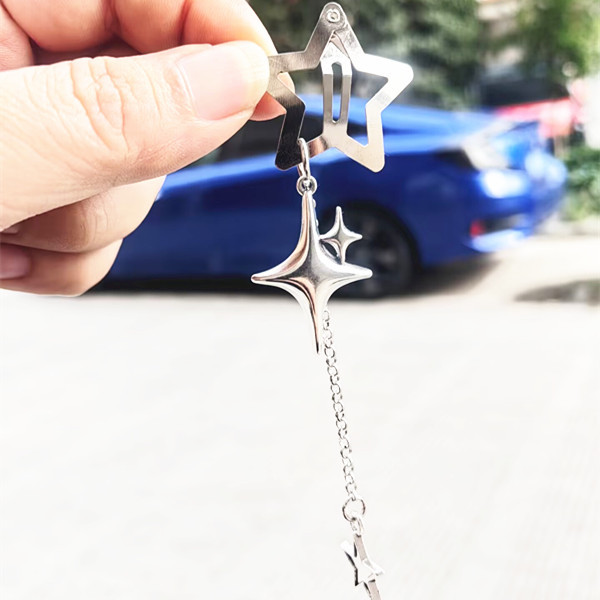 Metal Star Pendant bb Clip Five-pointed Stars Shining Stars Bright Stars Millennium Spice Hairpin Bangs Broken Hairpin