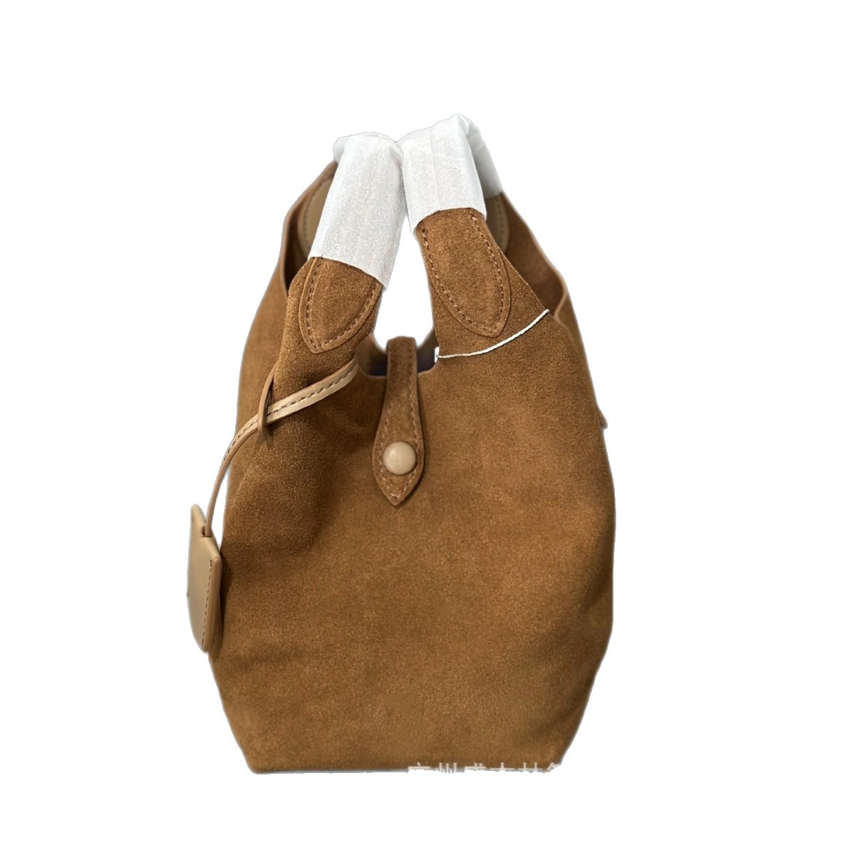 2025 Old Money Style Matte Suede Large Capacity Retro Bucket Bag Handbag Crossbody Bag For Women - Thumbnail 5