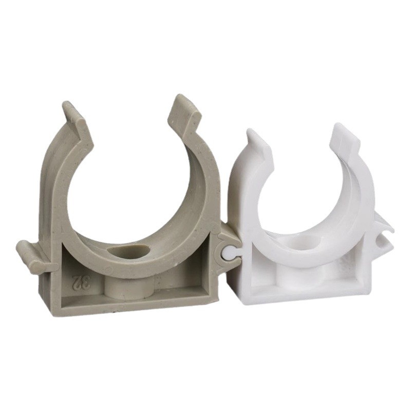 Abrazadera de tubo PPR Abrazadera de tubo en forma de U Abrazadera de tubo de plástico con abrazadera de fila de pie Abrazadera de tubería de agua del grifo 16-63 con hebilla de tarjeta de fila de bloqueo