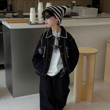 泰如2025秋季新款儿童韩版洋气百搭牛仔套装男童时尚休闲两件套潮