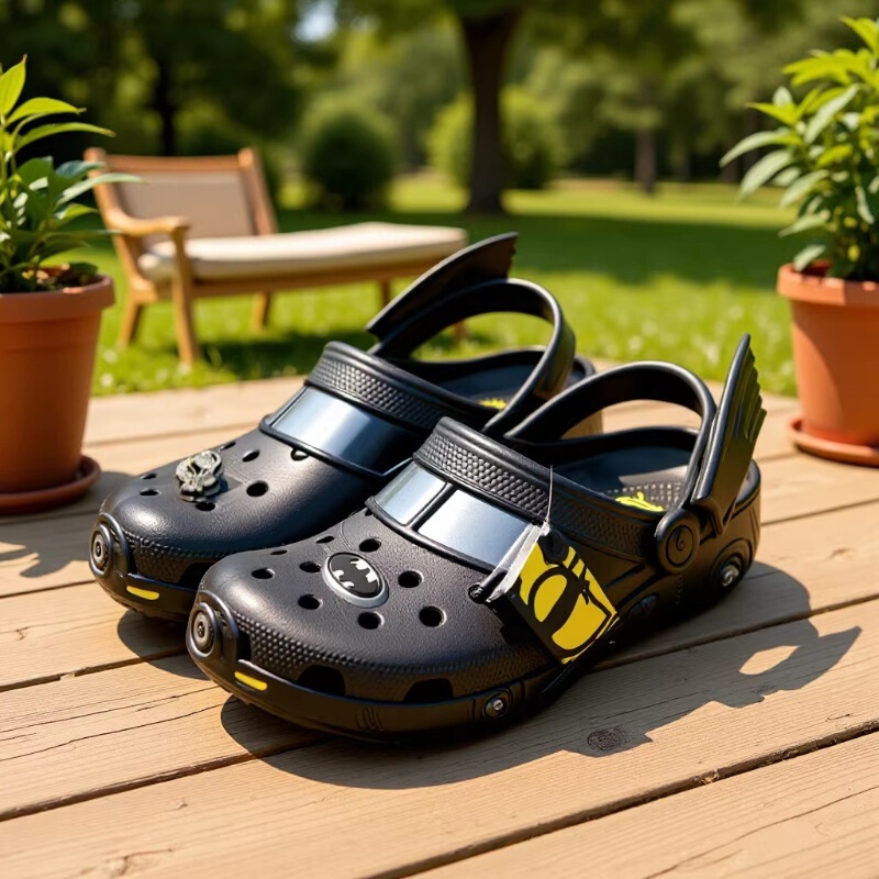 Cross's new Batman winged casual fashion beach shoes, parent-child shoes, outdoor versatile clogs Cross's new Batman winged casual fashion beach shoes, parent-child shoes, outdoor versatile clogs
