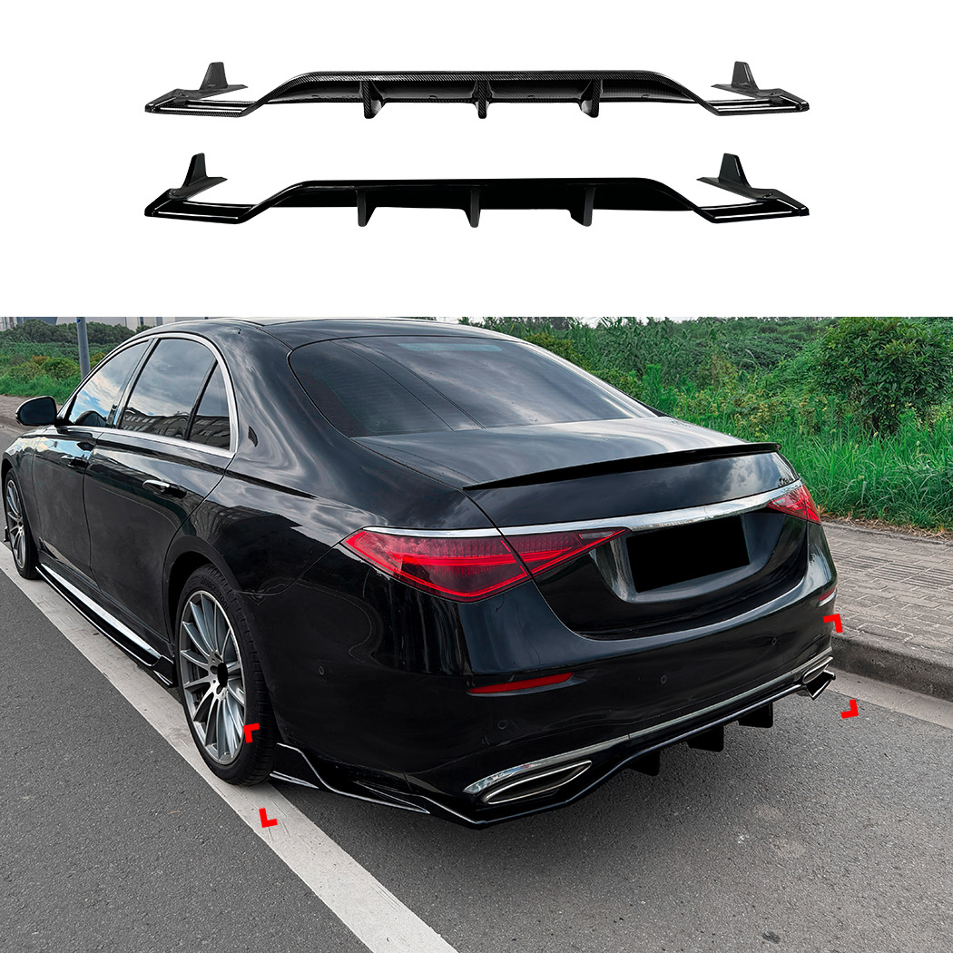 Suitable for Mercedes-Benz S-Class W223 early-stage AMG Line 2021-2026 rear lip spoiler corner modification