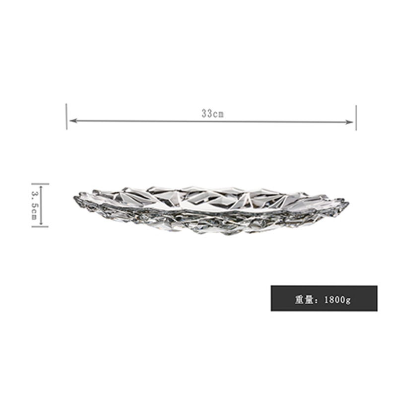 Bandeja de cristal grande de estilo nórdico para frutas y aperitivos, para uso doméstico en la sala de estar, bandeja para frutas, bandeja para dulces, bandeja creativa para frutas y verduras. image 17