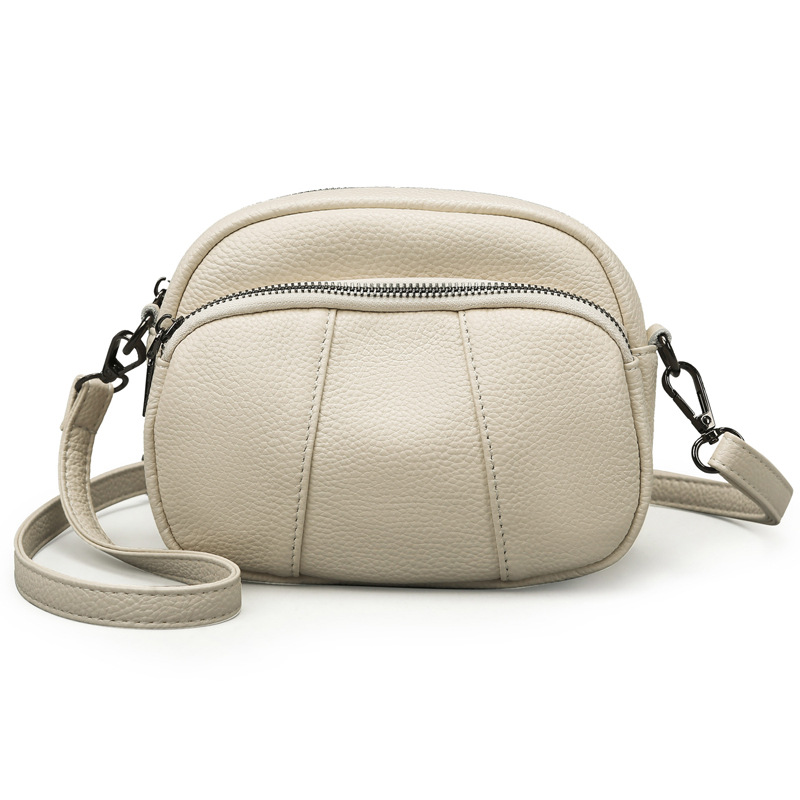 Genuine Cowhide Leather Women's Bag - 3-Layer Small Shoulder Bag 2026 New Fashion Casual Versatile Soft Crossbody Bag - Thumbnail 6